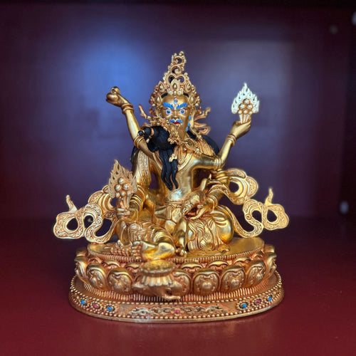Red Dzhambhala Statue - Medium Consecrated