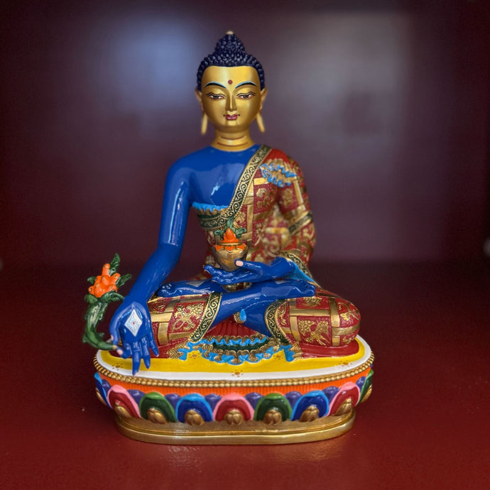 Painted Medicine Buddha Statue (Consecrated)