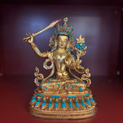 Manjushri Statue with Jewels (Consecrated)