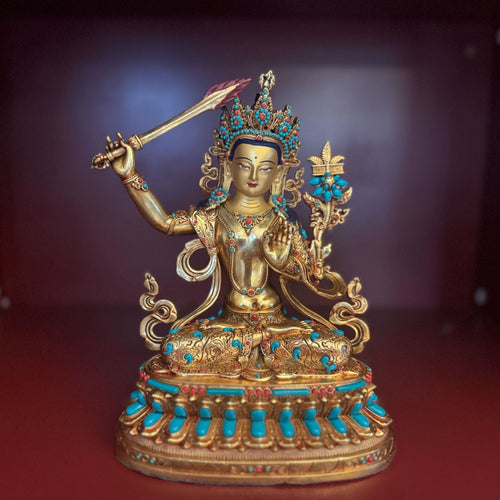 Manjushri Statue with Jewels (Consecrated)
