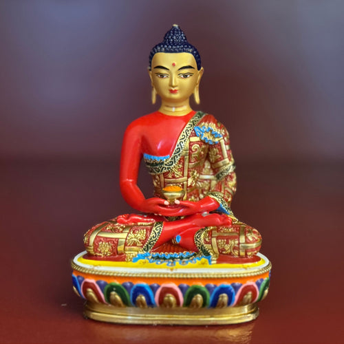 Amitabha Buddha Statue - Hand Painted 3 inch (Consecrated)