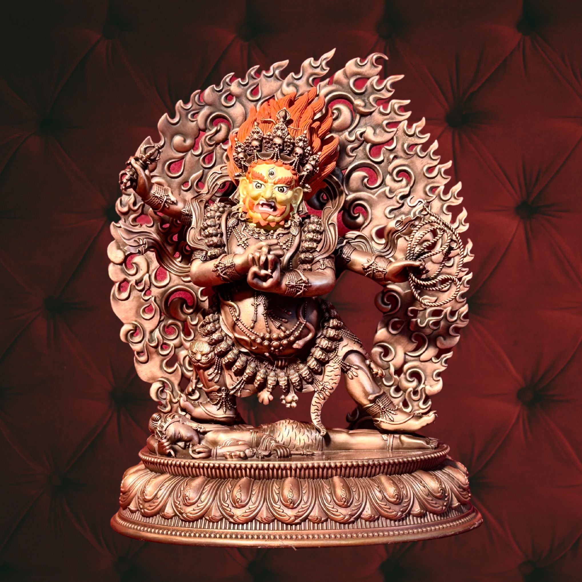 Vajrapani Bhutadamara Statue - 8 Inch handpainted (consecrated)