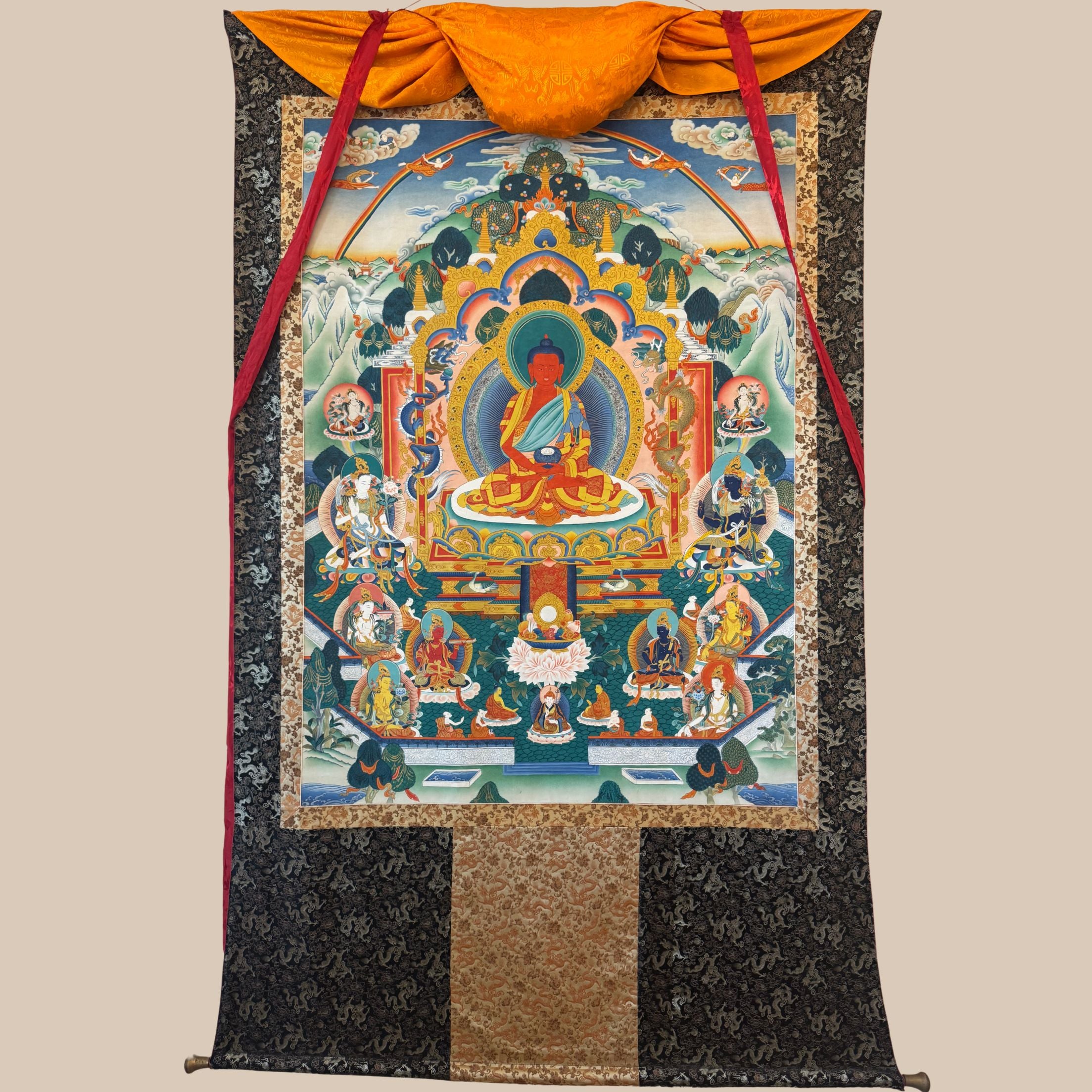 Consecrated Amitabha Thangka- Handpainted