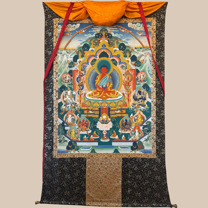 Consecrated Amitabha Thangka- Handpainted
