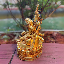 Load image into Gallery viewer, 7 inch Metal Green Dzambhala Statue (Consecrated) (Pre-order)