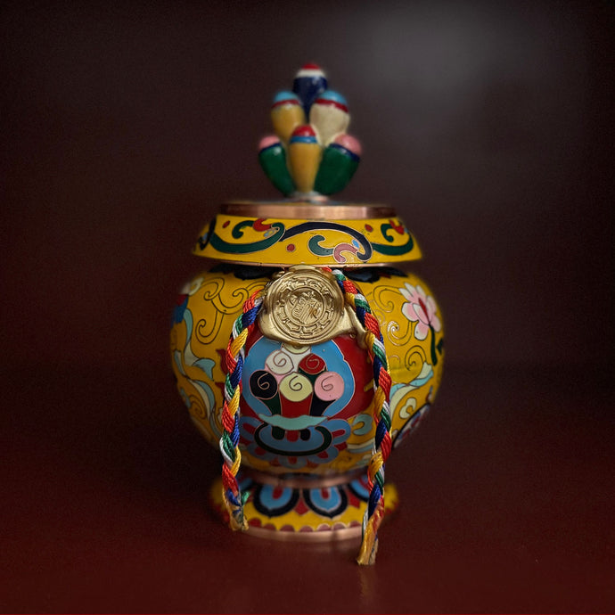 21 Taras Drolmi Kazug Wealth Vase - Norbu Cloisonné