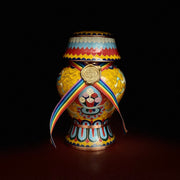 21 Taras Drolmi Kazug Wealth Vase - Yellow Cloisonné