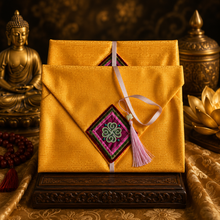 Tải hình ảnh vào trình xem Thư viện, Mongolian Silk Dharma Text Covers (Hand Embroidered)