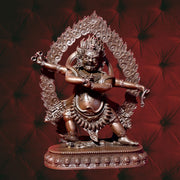 Vajrapani (Bhutadamara) Statue — 23 cm Antique Color (Consecrated)