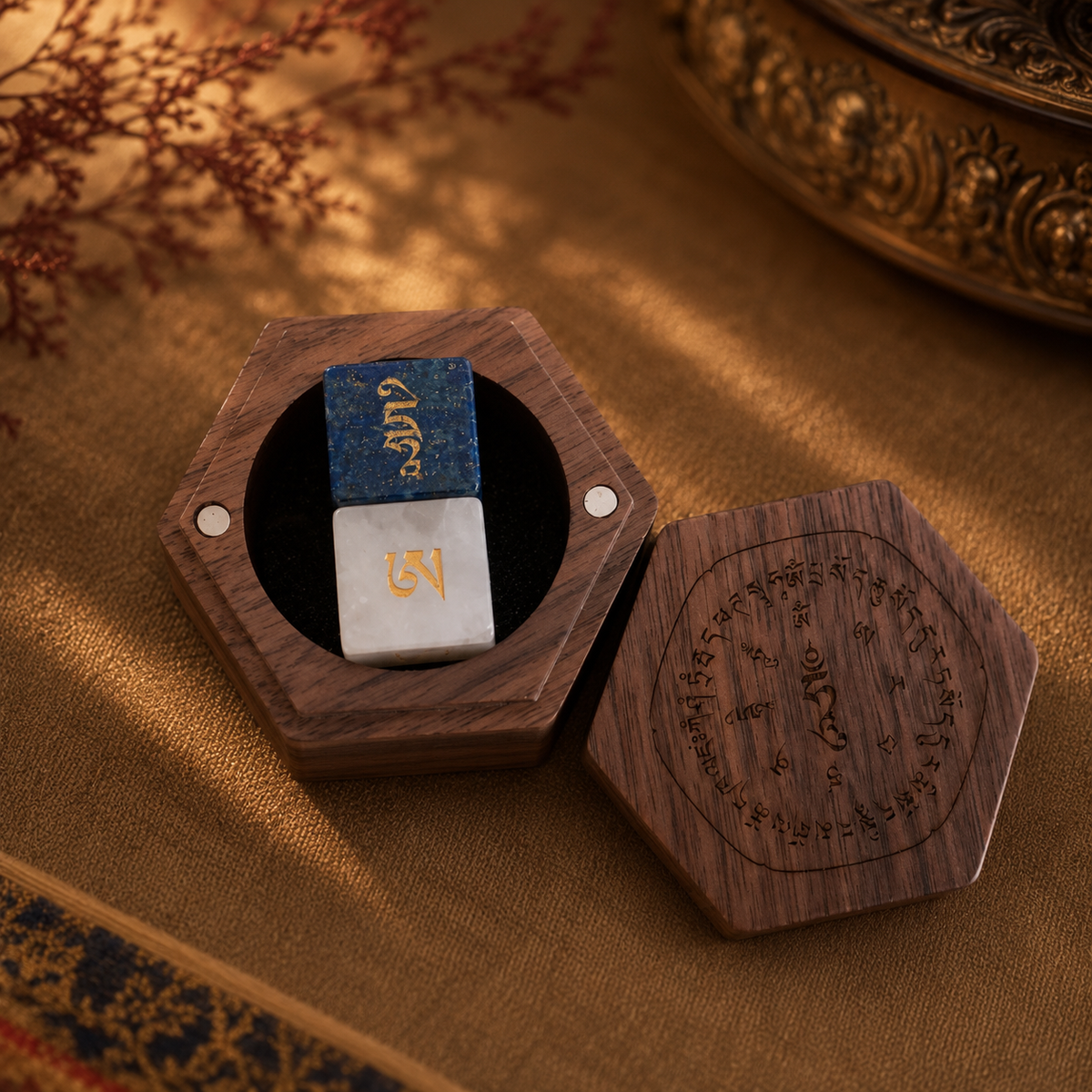 Stone Mo Dice Manjushri Heart Mantra