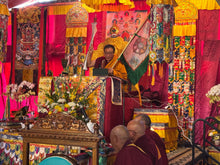 Load image into Gallery viewer, Red Vaisravana &amp; Drolmi Kazug Wealth Vase - Cloisonne Mongoose