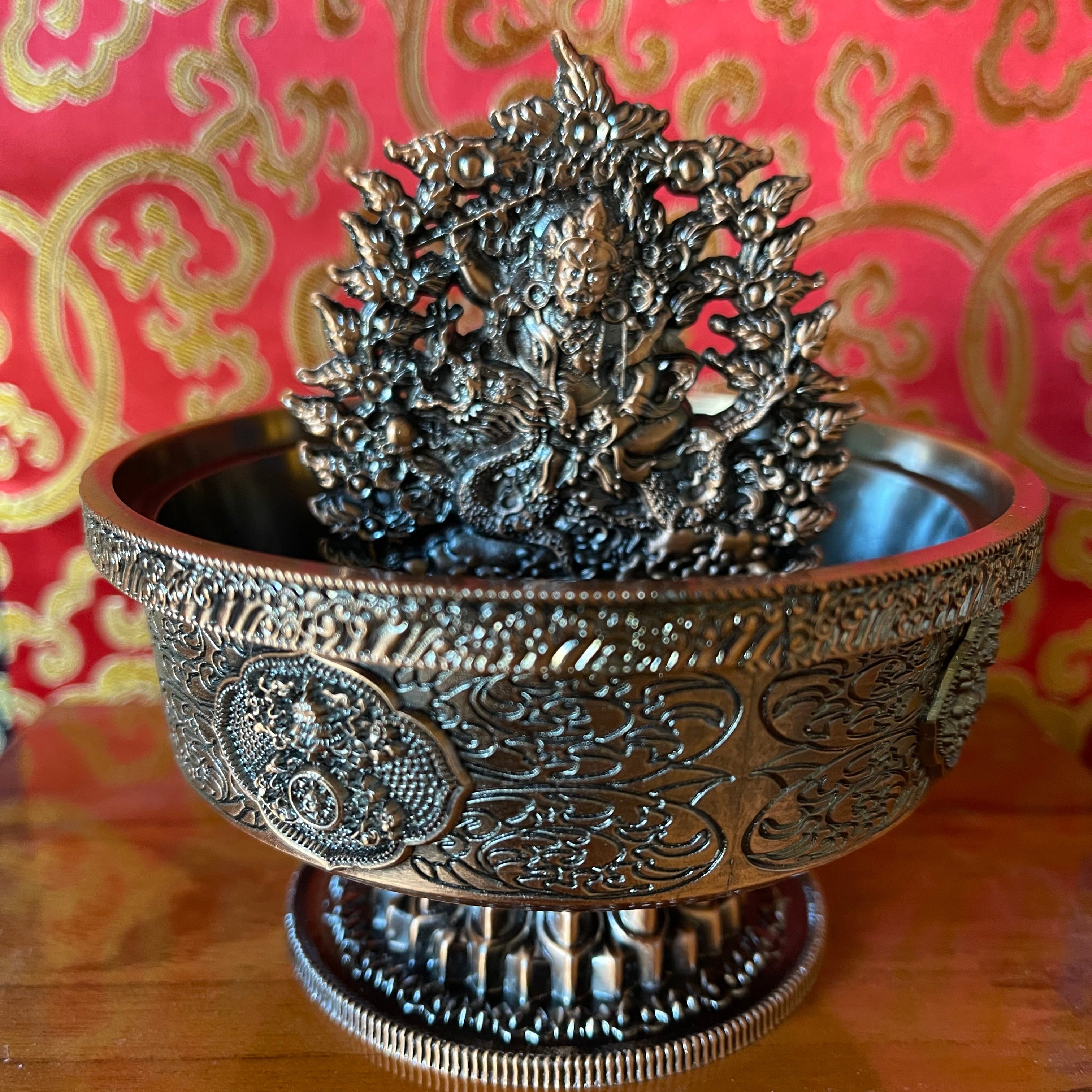 White Dzambhala Water Offering Set