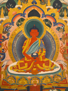 Consecrated Amitabha Thangka- Handpainted