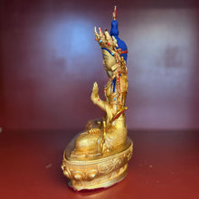 Tải hình ảnh vào trình xem Thư viện, Golden Manjushri Statue (Consecrated)