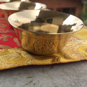 7 Traditional Brass Offering Bowl Set