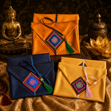 Tải hình ảnh vào trình xem Thư viện, Mongolian Silk Dharma Text Covers (Hand Embroidered)