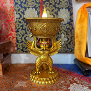 Golden Garuda LED Butter Lamp – 29 cm