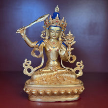 Tải hình ảnh vào trình xem Thư viện, Golden Manjushri Statue (Consecrated)