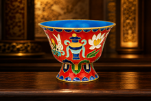 Load image into Gallery viewer, 8 Auspicious Symbols Cloisonné Offering Bowls