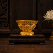 Brass Offering Bowls with Stone Details
