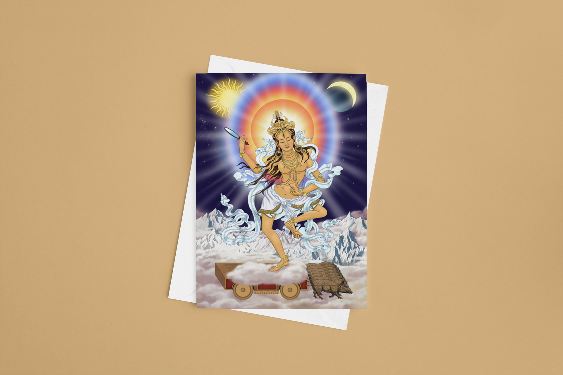 Radiant Goddess Marichi Greeting Card