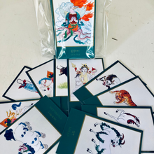 Load image into Gallery viewer, 21 Taras Wishfulfilling Vase Puja Cards (Drolmi Kazug)