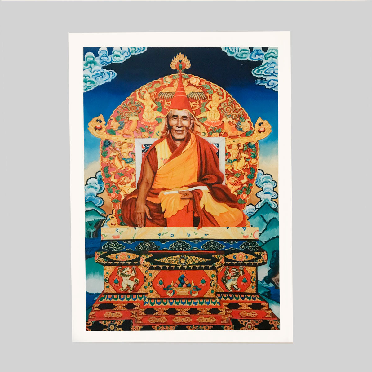 Lama Lutrin (Lama Lobsang Trinley) Impresión de seda