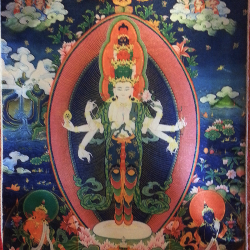 Avalokiteshvara 8-Armed Thangka (consecrated)