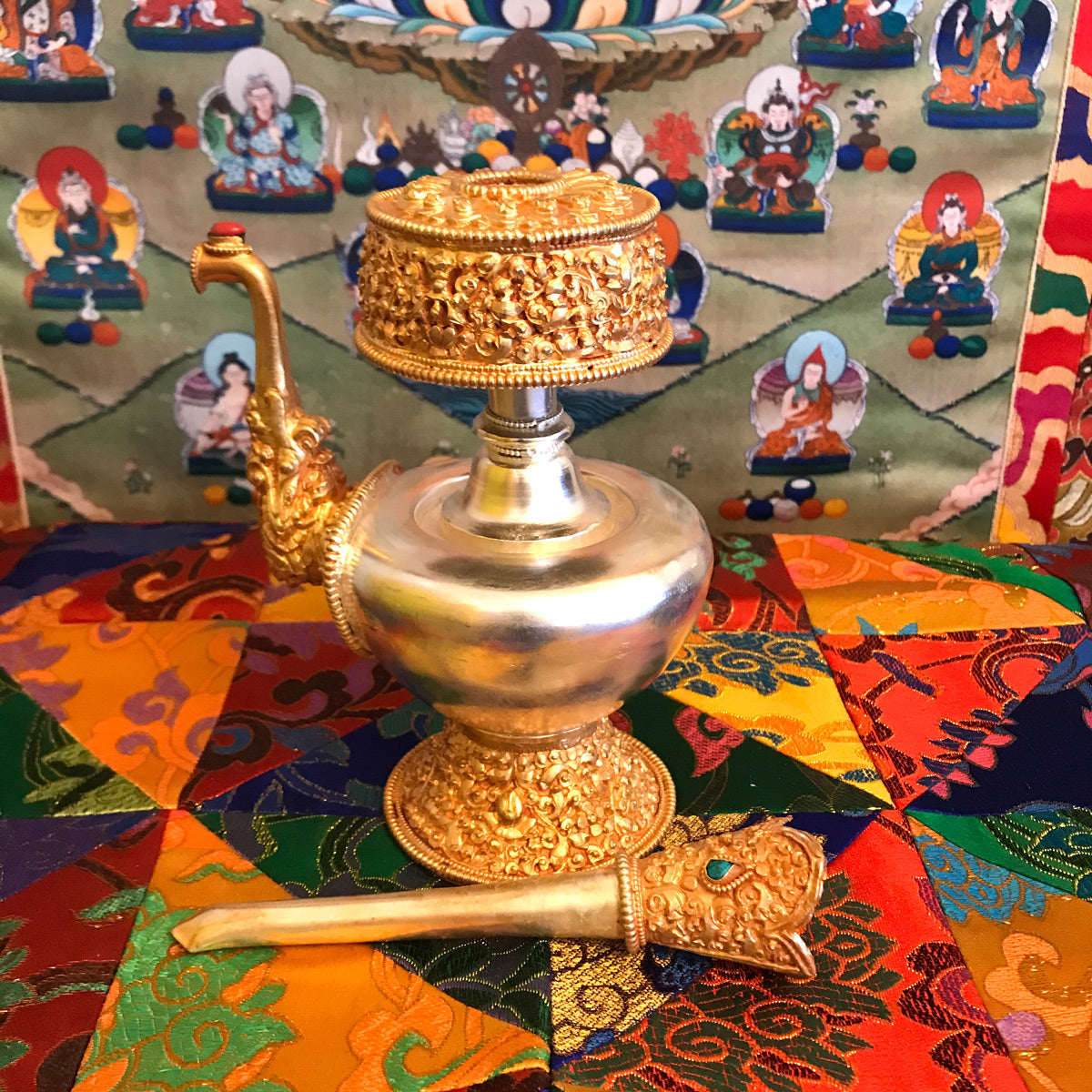 Gold Plated Bhumpa  w/stone
