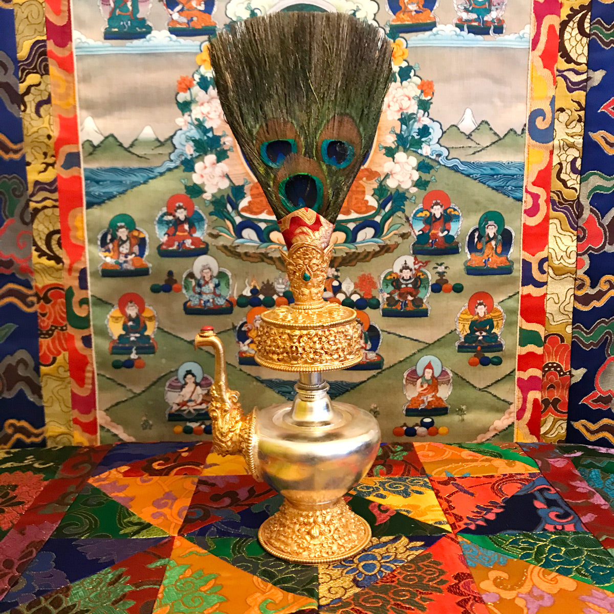 Gold Plated Bhumpa  w/stone