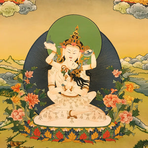 Hand-painted Heruka Vajrasattva with Consort