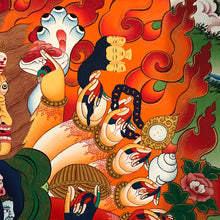 Tải hình ảnh vào trình xem Thư viện, Vajra Vega Thangka vẽ tay (Thời Luân Phẫn Nộ) 