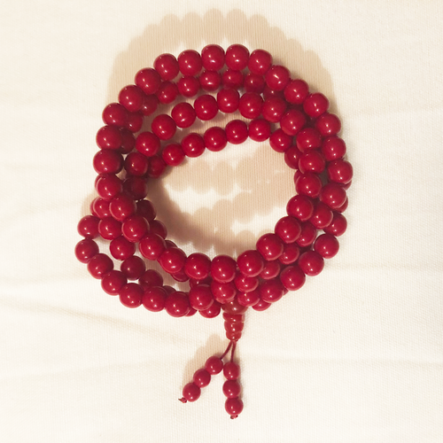 Coral Red 108 Mala